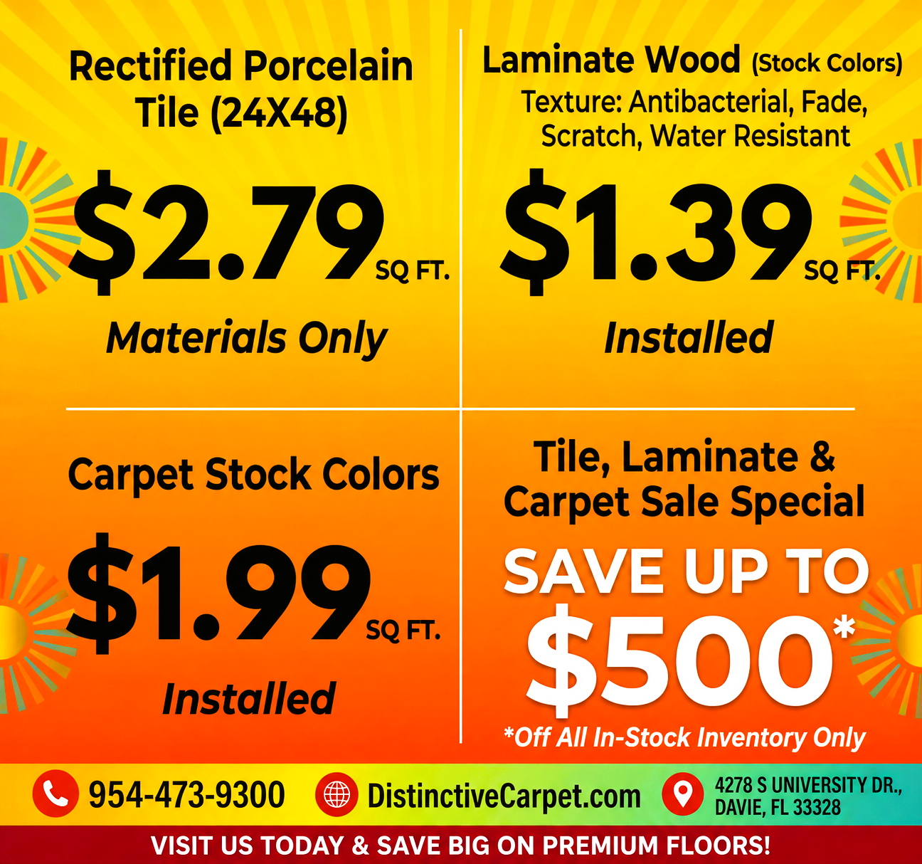 July 2026 sales offers for Distinctive Carpet
