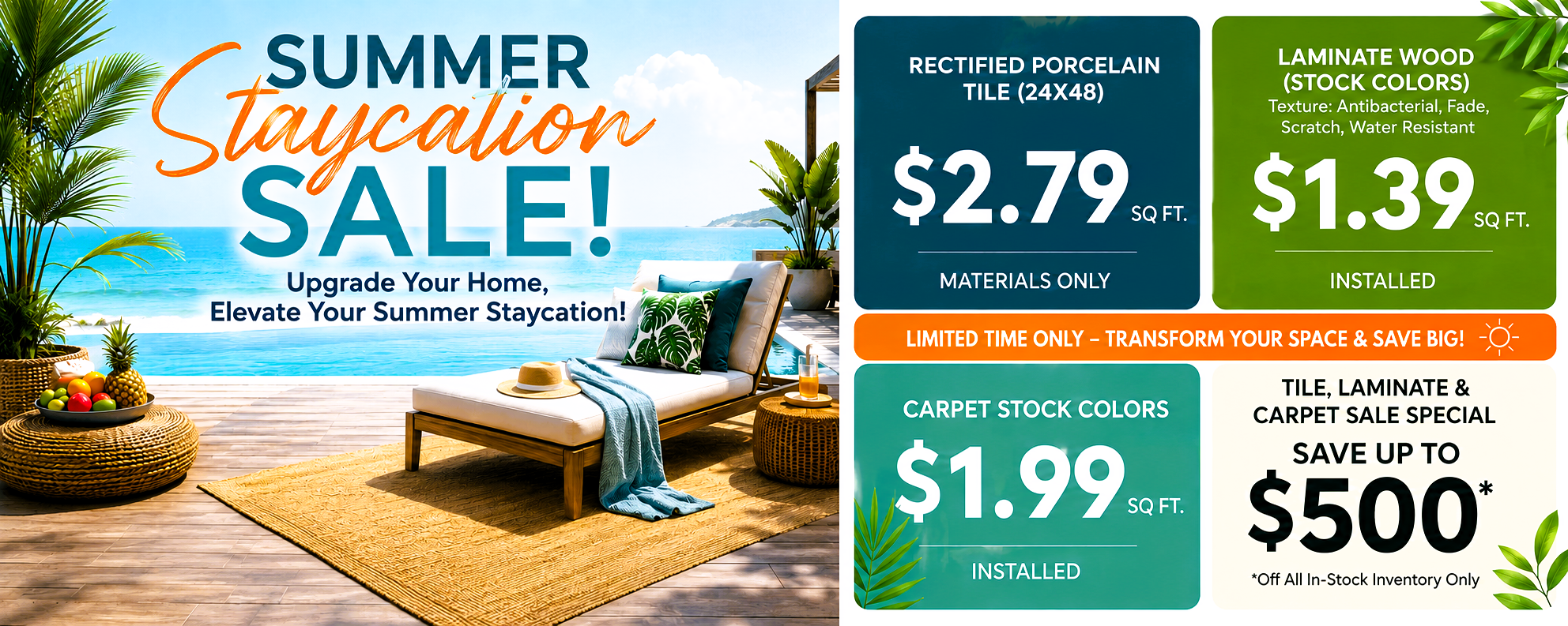 June summer staycation sale offers