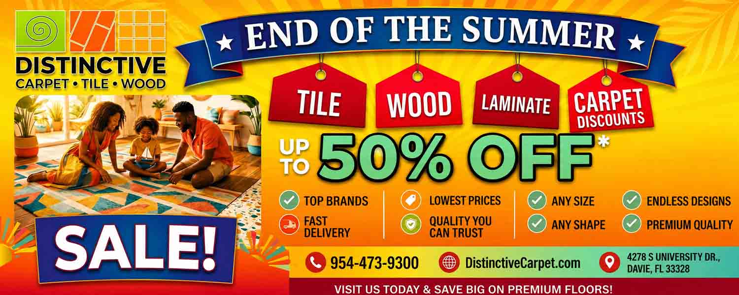 End of summer flooring sale up to 50 percent off